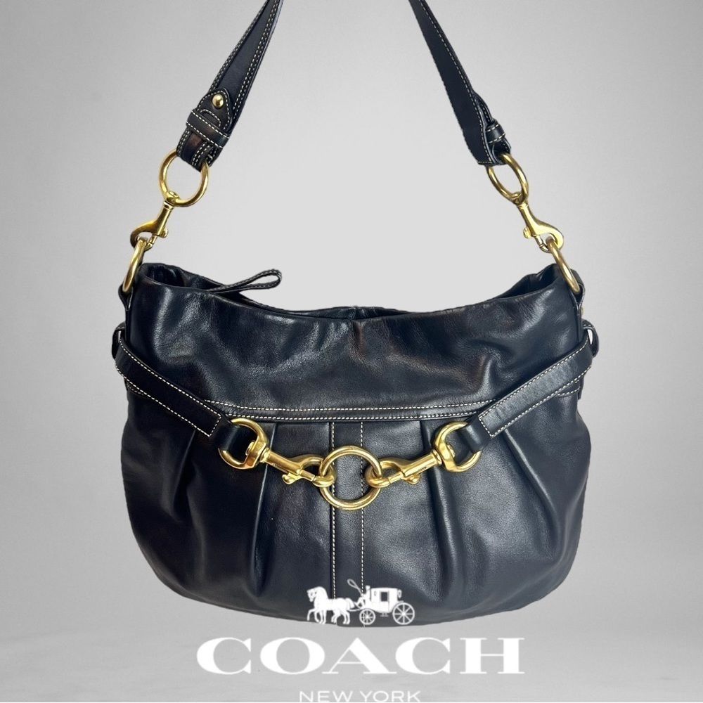 Coach Hampton Belted Leather Hobo Bag
